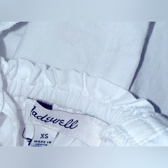 Madewell Women's White Poplin Sophia Peplum Tank Size XS - Picture 4 of 6